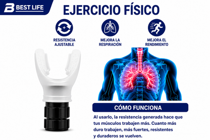 Ejercitador respiratorio portátil para pulmones