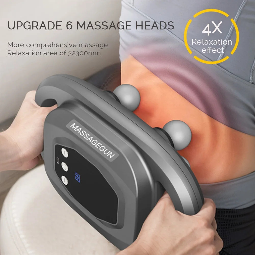 Pistola de Masaje Fascial Eléctrica — Recuperación Muscular Rápida