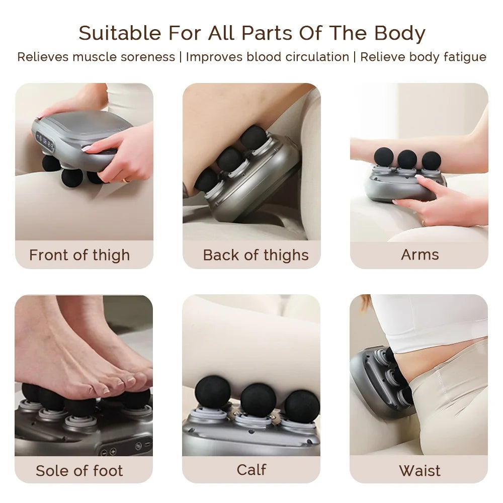 Pistola de Masaje Fascial Eléctrica — Recuperación Muscular Rápida