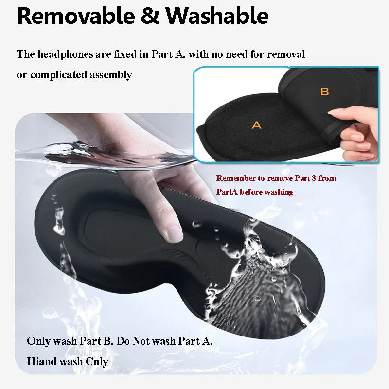Antifaz Bluetooth 3D para Dormir con Música — BestLife