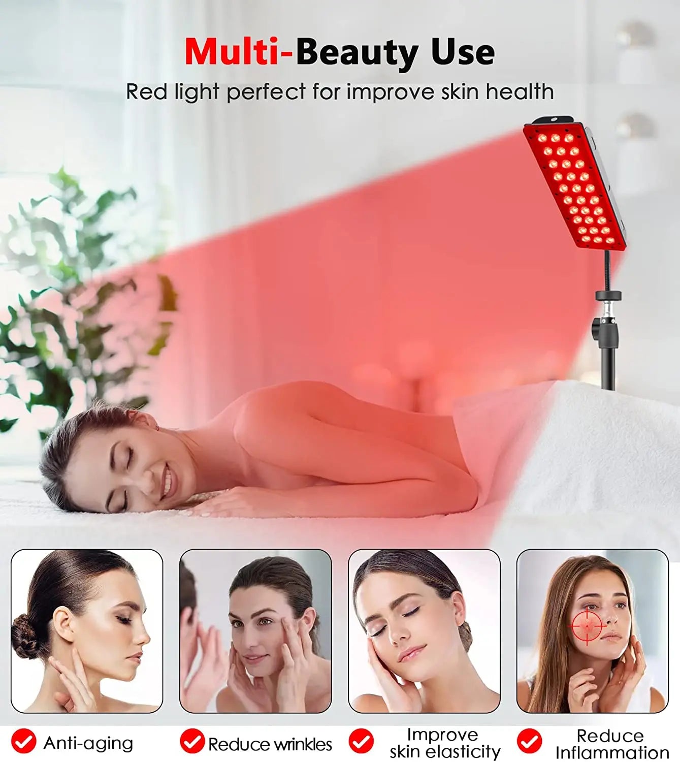 Panel de Terapia de Luz Roja LED 660nm + 850nm — BestLife