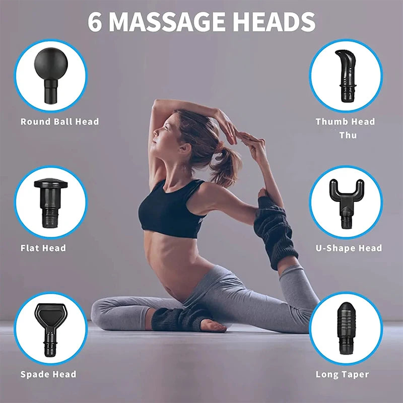 Pistola de Masaje Fascial Eléctrica — Recuperación Muscular Rápida