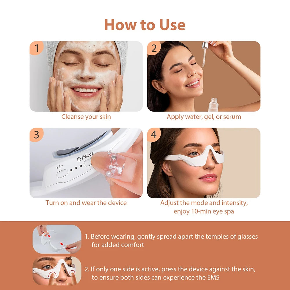 Masajeador de Ojos 3D EMS — Antifatiga Visual y Antiedad