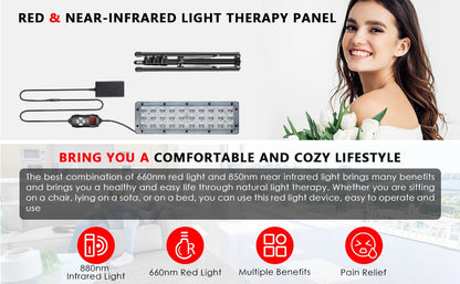 Panel de Terapia de Luz Roja LED 660nm + 850nm — BestLife