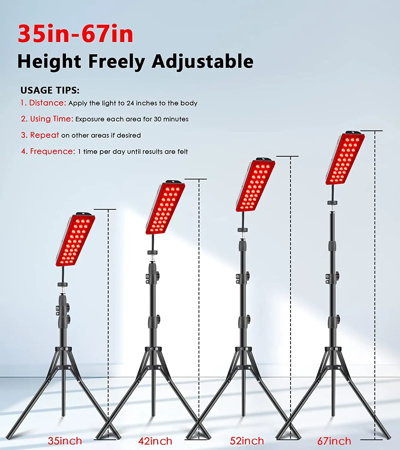Panel de Terapia de Luz Roja LED 660nm + 850nm — BestLife