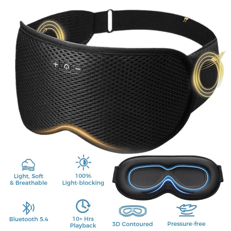 Antifaz Bluetooth 3D para Dormir con Música — BestLife